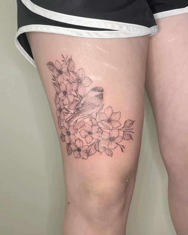 I have gotten really bad at posting 🤦‍♀️ here’s a cute little chickadee I did recently * * * #chickadeetattoo…