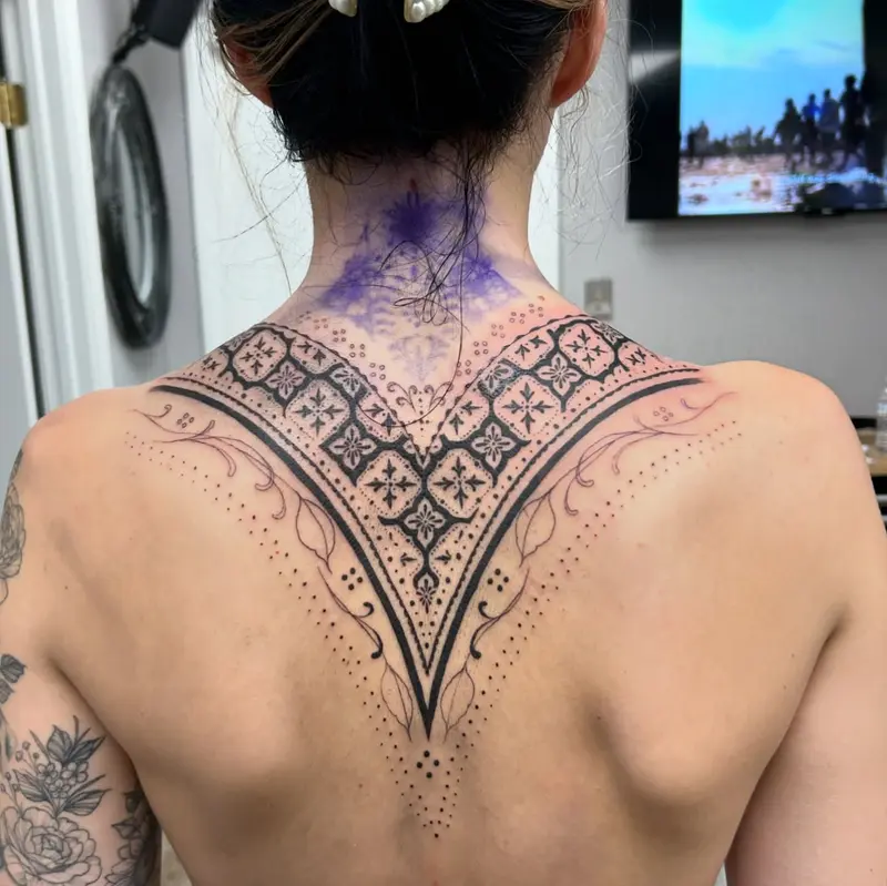 Start to a really fun back piece. I really enjoyed designing and tattooing this piece. If anyone is interested in…