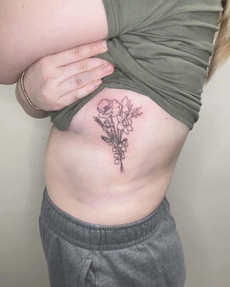 Birth flowers done today * * * #birthmonthflowers #birthflowers #flowerbouquet #poppy #lilyofthevalley…