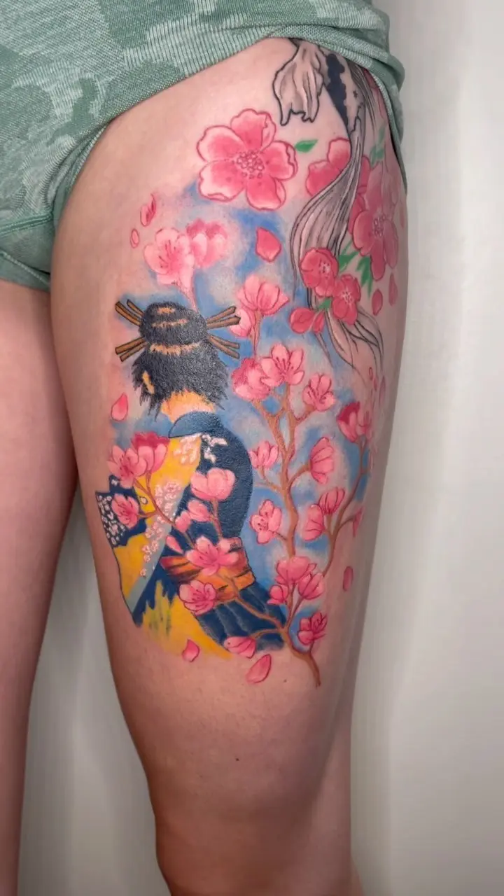 Two sessions for this one inspired by a painting * * * #paintingtattoo #tattooartistsofinstagram #tattooinspo…