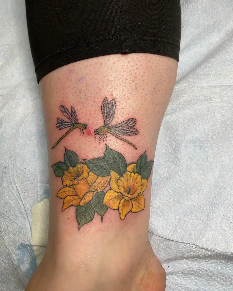 Coverup from the other day. (Strategically placed around a bug bite) * * * #dragonflytattoo #coveruptattoo…