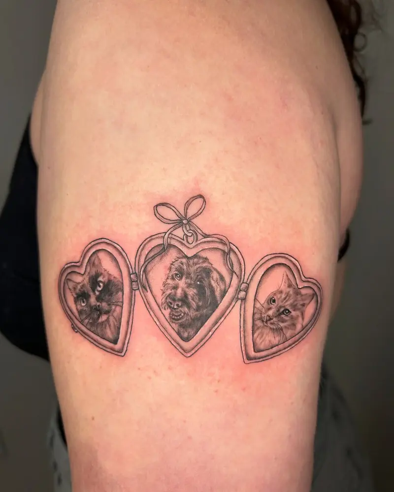 Pet portraits always welcome 😍 * * * #lockettattoo #pettattoo #petportraits #cattattoo #dogtattoo #illustrativeartist…
