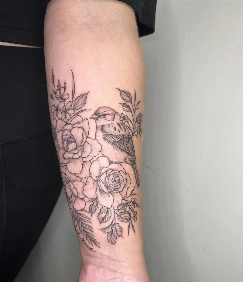 Such a cute tattoo with a lot of meaning for my client. This was such a fun one to do, I’m loving all the little birds…