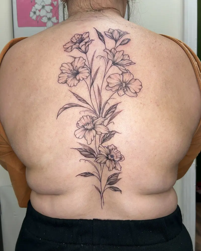 Super cute back piece from last week 😍 my books are OPEN at Kambria Tattoo in Billerica, MA. Dm or email to set up an…