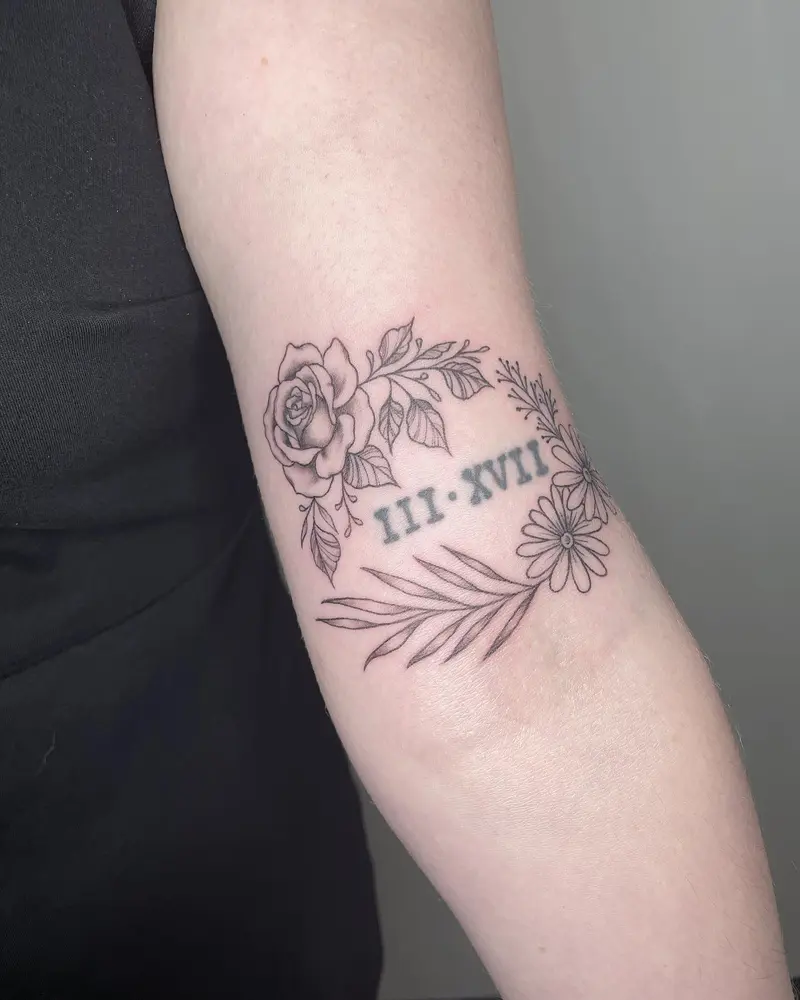 Custom frame to add to the Roman numerals (not done by me) * * * #frametattoo #rosetattoo #frame #romannumeraltattoo…