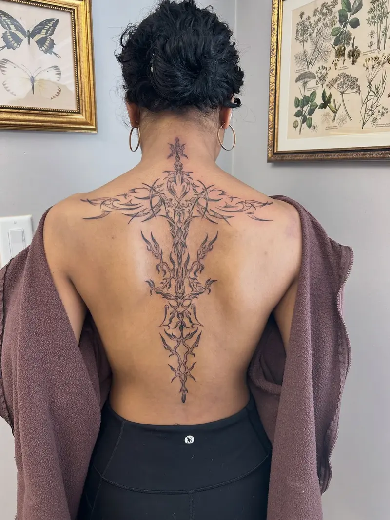 Super cool cyber sigilism tattoo design * * * #cybersigilism #backtattoo #donegal #ireland #tattooartist