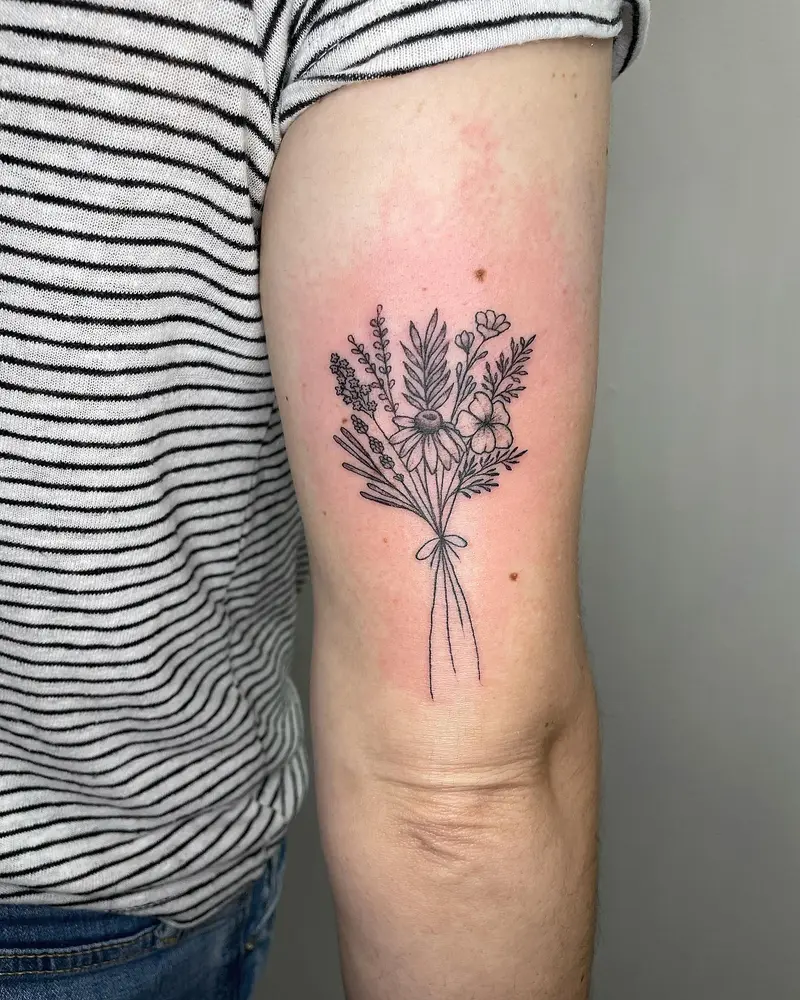 Little wild flower bouquet from yesterday * * * #wildflowers #wildflowerbouquet #wildflowertattoo #flowerbouquet…